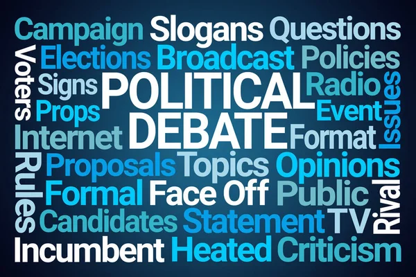Political Debate Word Cloud — Stock Photo, Image