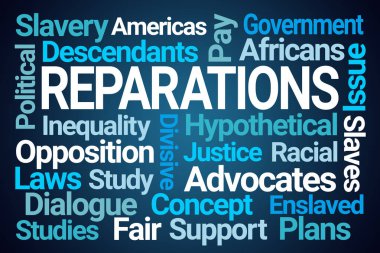 Reparations Word Cloud clipart