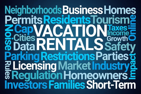 Vacation Rentals Word Cloud — Stock Photo, Image