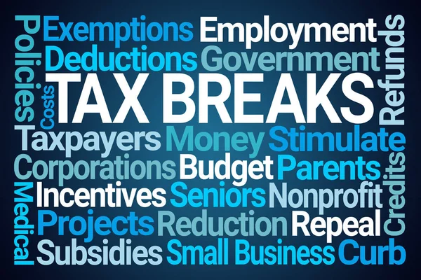 Tax Breaks Word Cloud — ストック写真