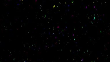 Alpha ile ışık çok renkli konfeti düşen döngü