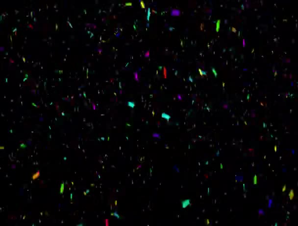 Padající barevné konfety pádu smyčka s alfa kanálem