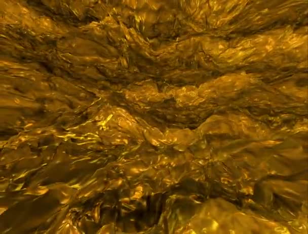 Fluid Gold Fundo abstrato — Vídeo de Stock