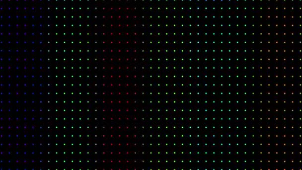 Strobing multicolor ascendente patrón de puntos pared fondo lazo — Vídeo de stock