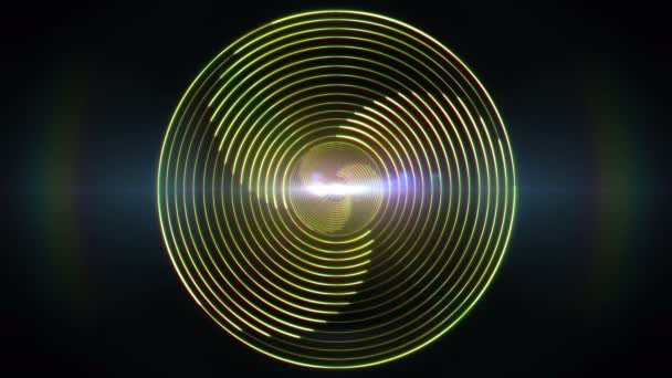 抽象的な回転 Groved ディスク ループ — ストック動画