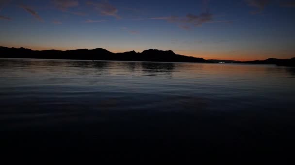 Abend am Ufer des havasu Sees — Stockvideo
