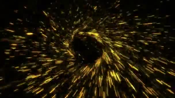 Boucle d'étincelles rayonnantes concentriques circulaires — Video