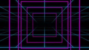 Neon Izgara Meydanı döngü arka plan