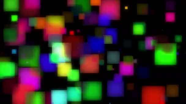 Velké barevné dlaždice mozaika Flash smyčky s alfa kanálem — Stock video
