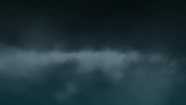 Στα ύψη μέσω νύχτα σύννεφα Looping φόντο — Αρχείο Βίντεο