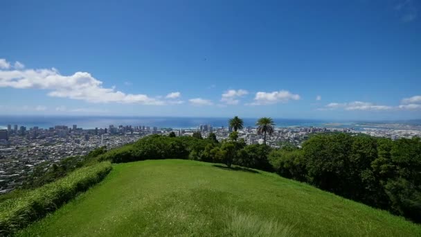 Przesuwanie przez Honolulu od Tantalus — Wideo stockowe