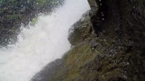 View from A Fast Waterfall — Stockvideo