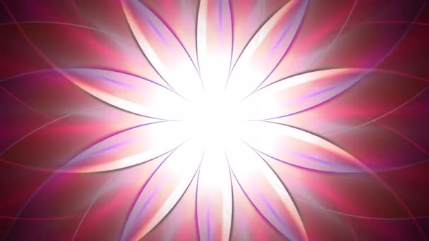 Abstract Starburst Glowing Pattern Background Loop — Stock video