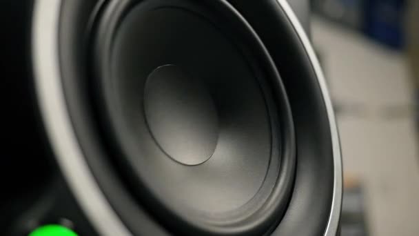 Large Speaker Bumping During Band Practice — Stockvideo