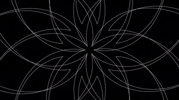 Astratto Spirografo radiante Pattern di sfondo Loop — Video Stock