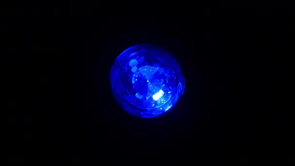 Strik blauw Disco licht — Stockvideo
