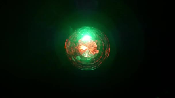 Looping Red e luz de disco verde — Vídeo de Stock