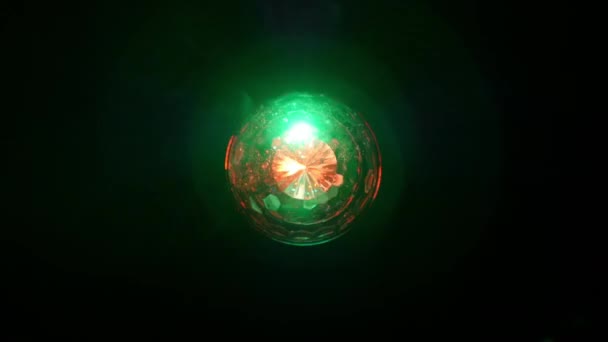 Rood en groen Disco licht in een lus — Stockvideo