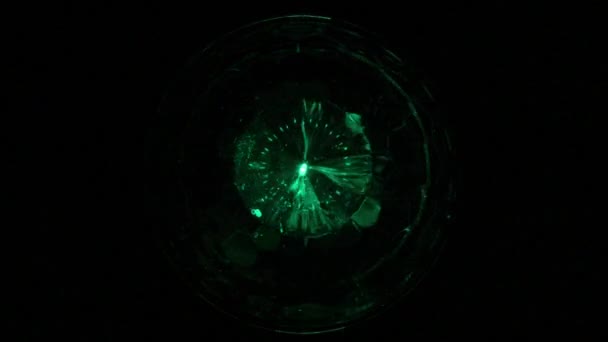 緑のループのディスコ ライト — ストック動画