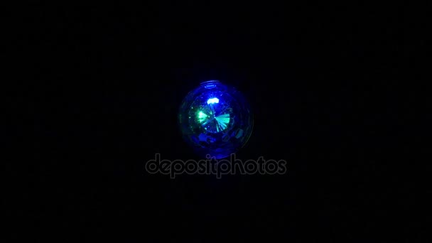 Bucle de luz azul del Disco — Vídeo de stock