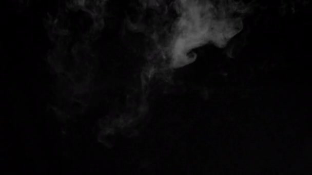 Vit rök över svart — Stockvideo