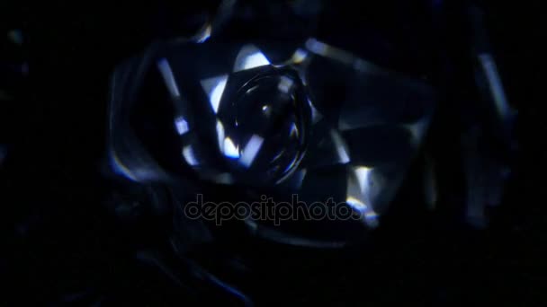 Abstrakta roterande crystal — Stockvideo