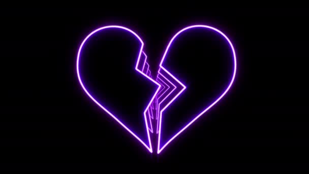 Neon kalp kırma — Stok video