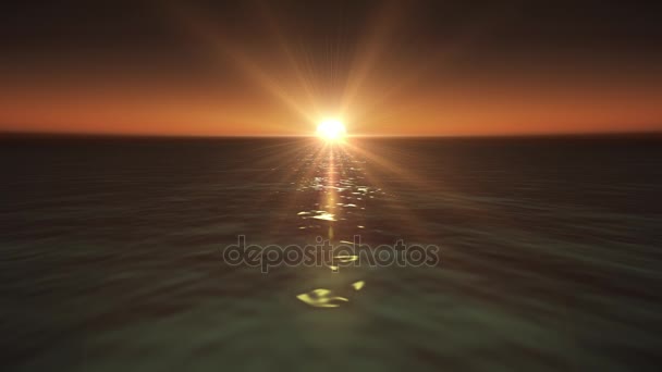  coucher de soleil sur les vagues océaniques 