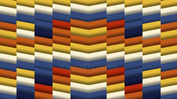 Multi strisce di colore retrò Chevron — Video Stock