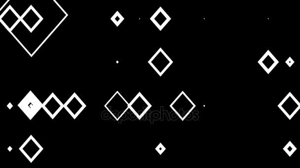 White pulsating rhombuses — Stock Video