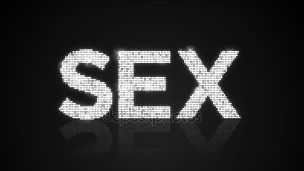 Sinal de SEX glamouroso Fundo de loop — Vídeo de Stock