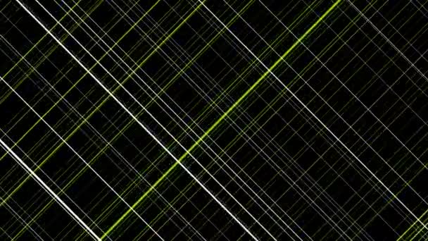 抽象的な斜めの白い緑線バック グラウンド ループ — ストック動画