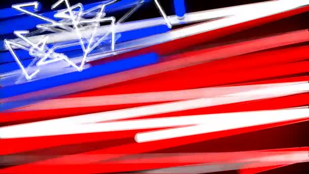 Abstract Scribble USA Flag Background Loop — Stock Video