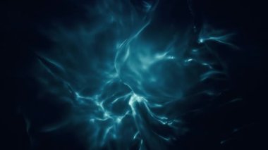 Mavi ruhani parlayan soyut alev döngü