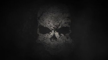 Sisli uğursuz çürüyen Spot kafatası arka plan döngü yaktı