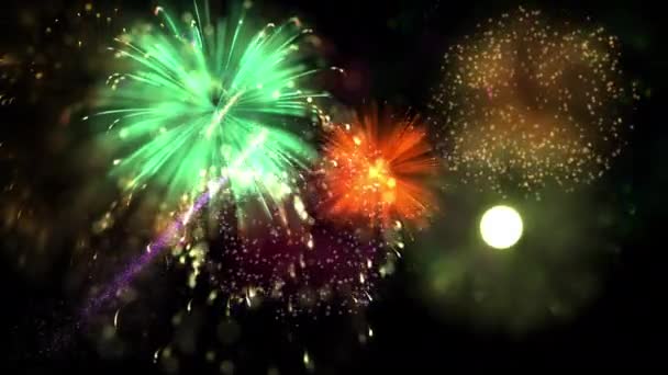 Fuochi d'artificio astratti scintilla — Video Stock