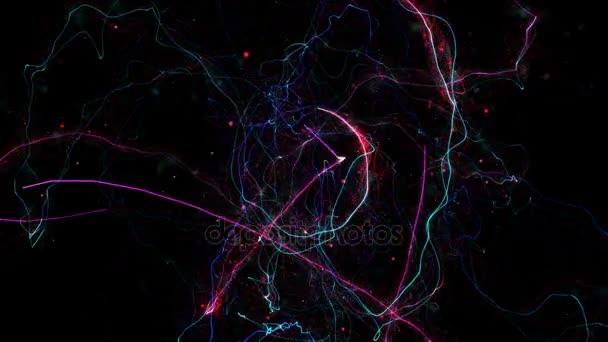 Colorful Particle Light Streak Galaxy Loop — Stock Video