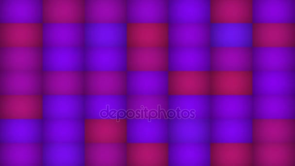 洋红色蓝色抽象马赛克瓷砖背景循环 循环抽象矩形平铺背景 — 图库视频影像