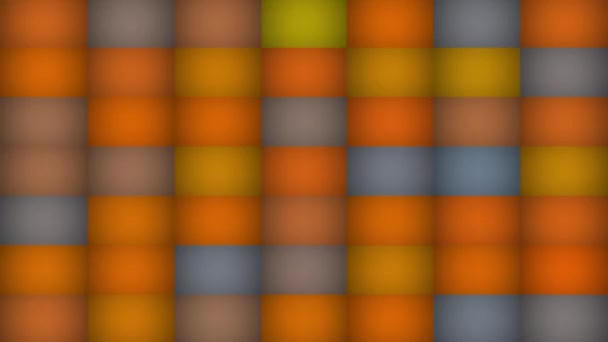 Narancs Sárga Absztrakt Mozaik Csempe Háttér Loop Hurok Absztrakt Téglalap — Stock videók