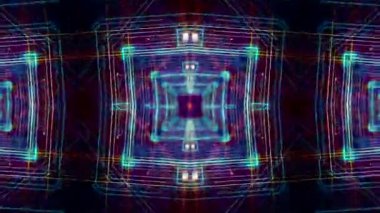 Retro Psychedelic darbe Kaleidoscope Tempo soyut arka plan döngü / bir 30 saniye psychedelic elmas desenler arka plan döngü.