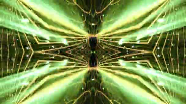 Boucle de fond d'animation de ligne kaléidoscopique colorée / Un fond de 30 secondes de motifs tantriques psychédéliques .