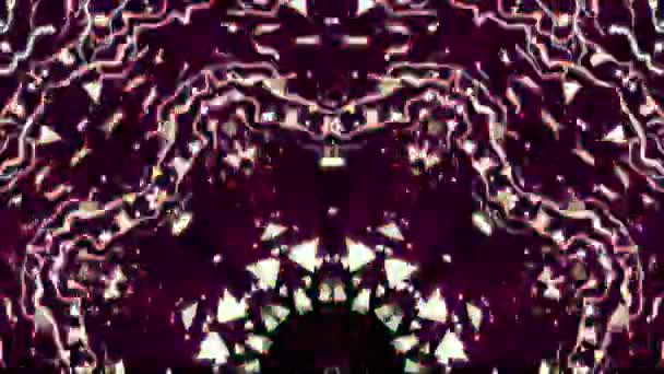 Psychedelické pulzující kaleidoskop teplé kmenové abstraktní pozadí pozadí psychedelické tantrické kmenové vzory za sekundu A 30.