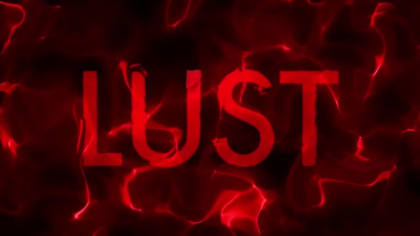 Deep Red Lust Title Рідка Абстрактна Петля — стокове відео