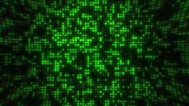 Ascending Digital Green Matrix Pattern Code Background Loop — Stock Video