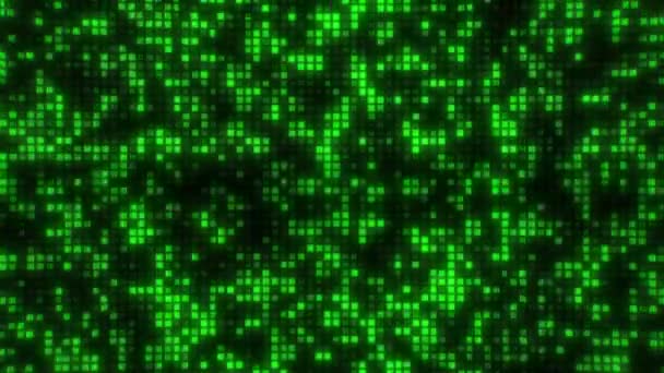 Fallende Digital Green Matrix Pattern Code Hintergrundschleife — Stockvideo