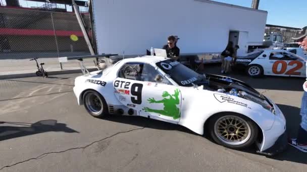 Fontana California Usa Nov 2019 Mariah Motorsports Rotary Engineering Team — Stock Video