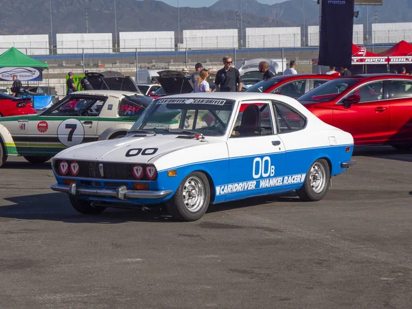 Vintage Retro Mazda Racecars Display Sevenstock — Stock Photo, Image