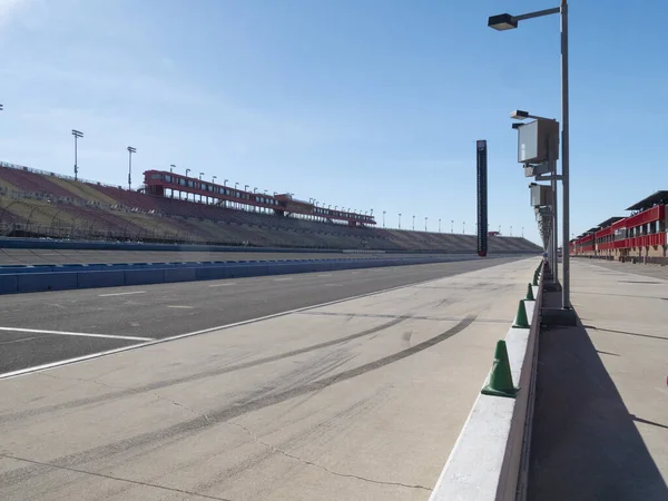 Amplia Vista Angular Mirando Por Carril Boxes Auto Club Speedway — Foto de Stock