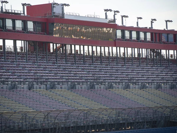 Estádio Corrida Vazio Bleachers — Fotografia de Stock