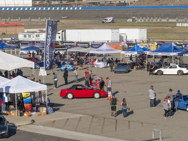 Una Vista Aérea Con Vistas Sevenstock Evento Festivales — Foto de Stock